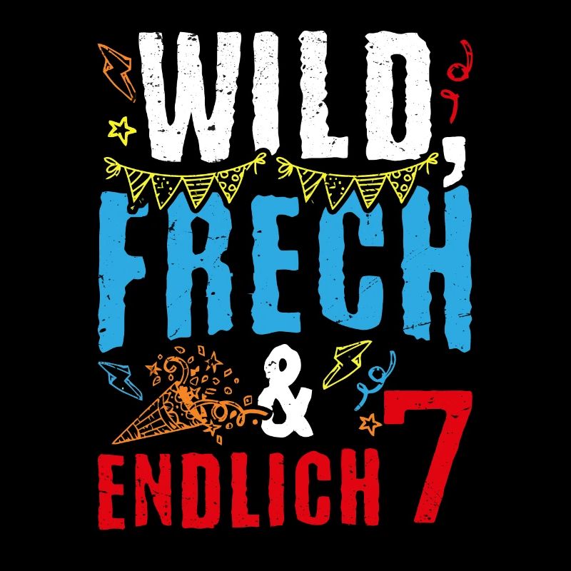 Kindergeburtstag T-Shirt Endlich Wild frech Feier