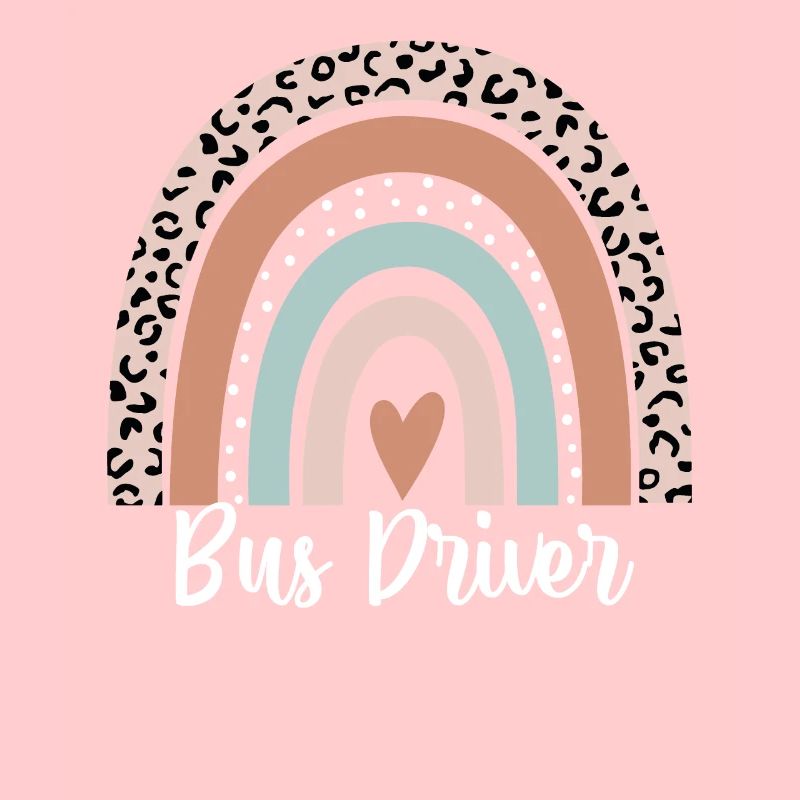 Busfahrer Regenbogen Leopard Lustiger Busfahrer