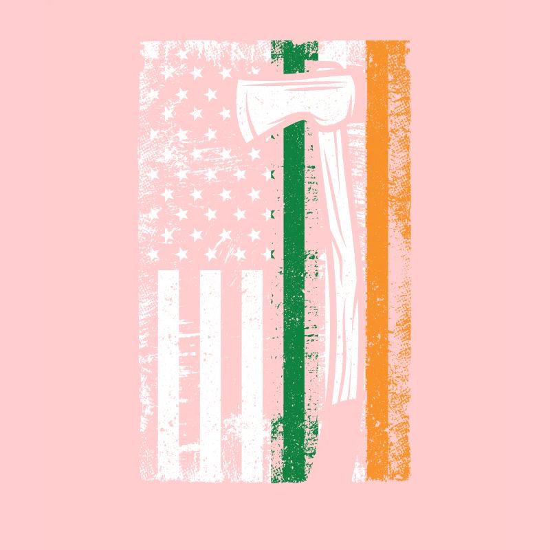 Irish American US Flag Firefighter Axe Fire