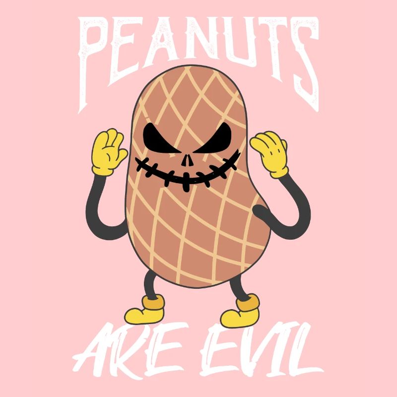 Peanuts Are Evil Awareness Nut Allergic