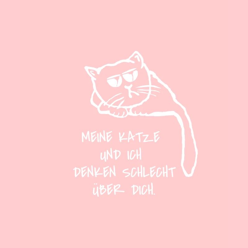 faule Katze Spruch Katzenfreund Geschenk Idee