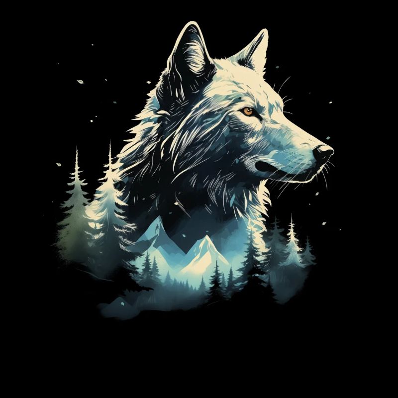 Wolf Berge Natur Geschenk