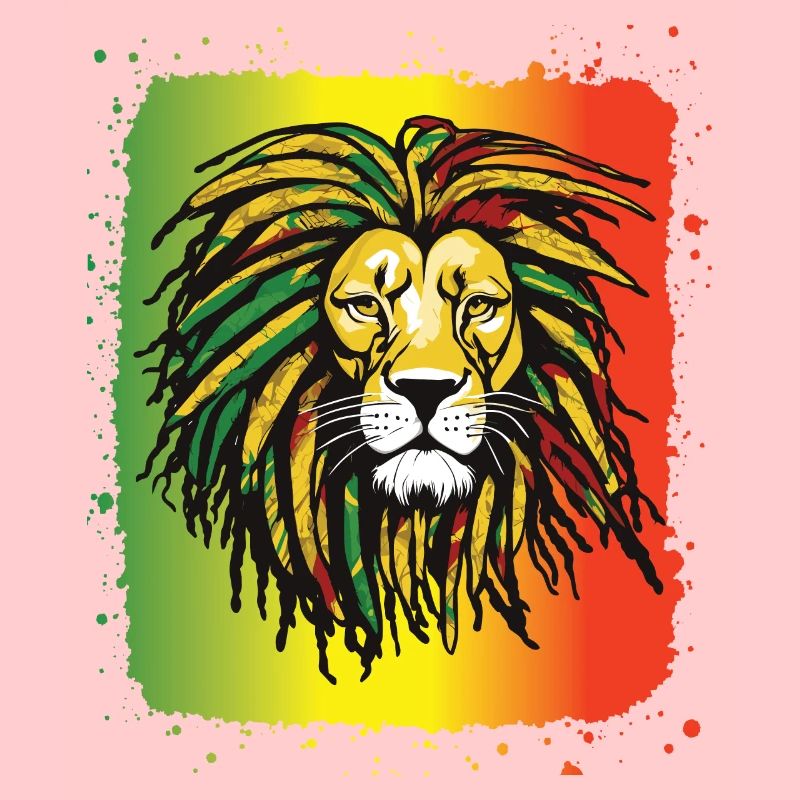 Rasta Lion Reggae Dreadlocks Farbe Rastafari Marmelade