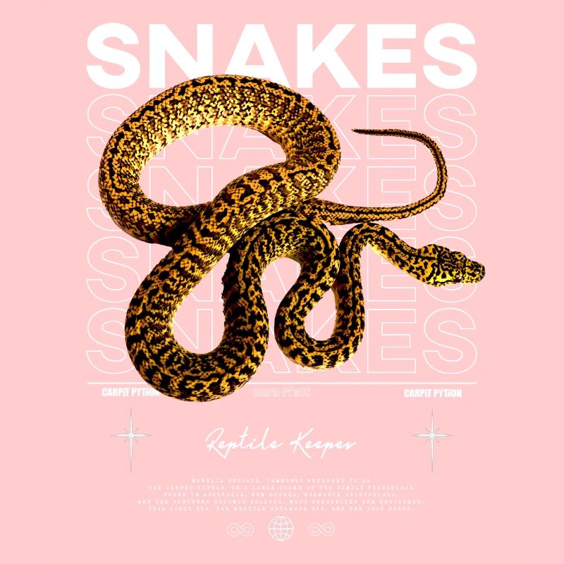 Teppich Python Modern Streetwear Reptilienpfleger