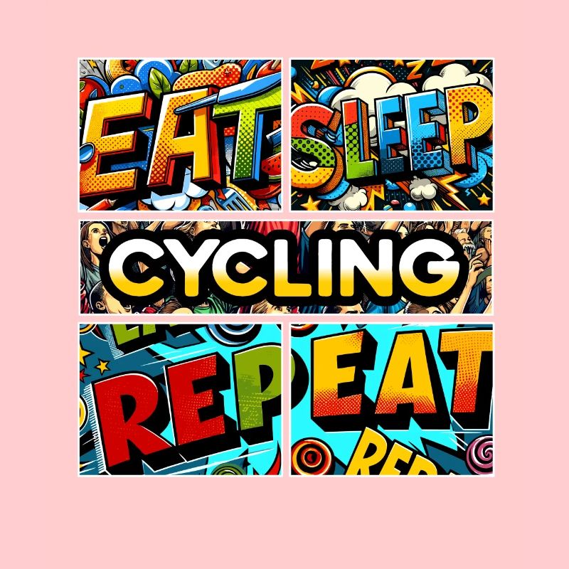 Manger dormir Répétition du cyclisme