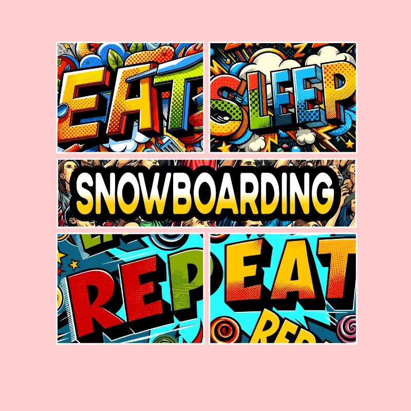 Eat sleep Snowboarding repeat