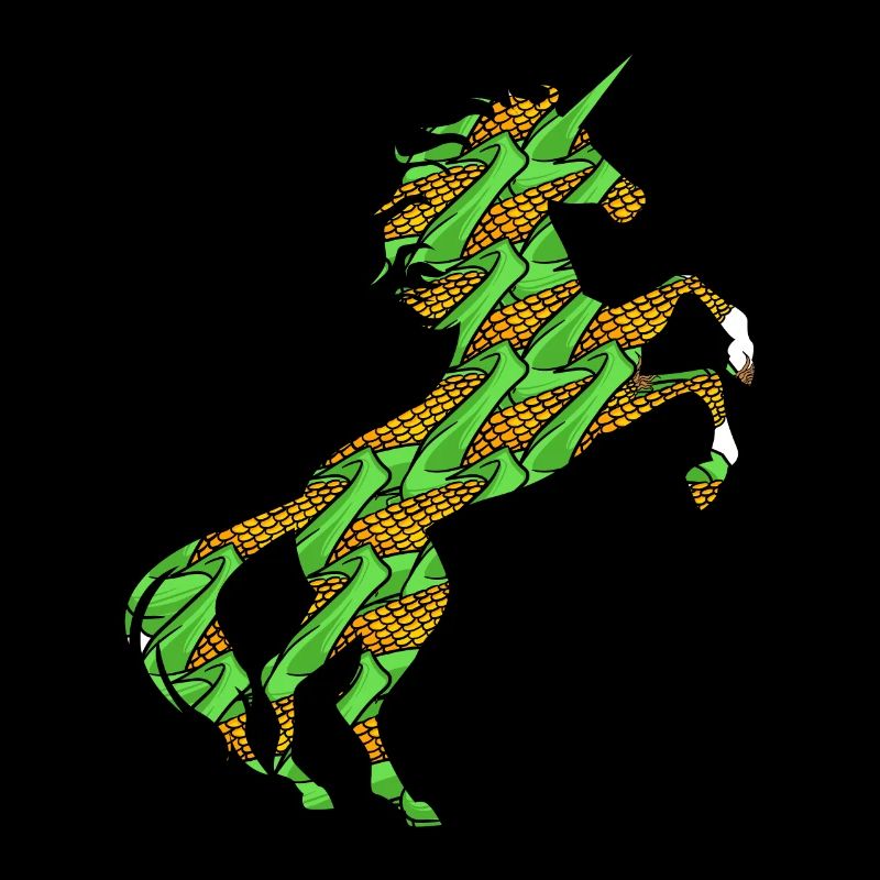 Corn Cobs Unicorn T-Shirt Corncob Maize Magical