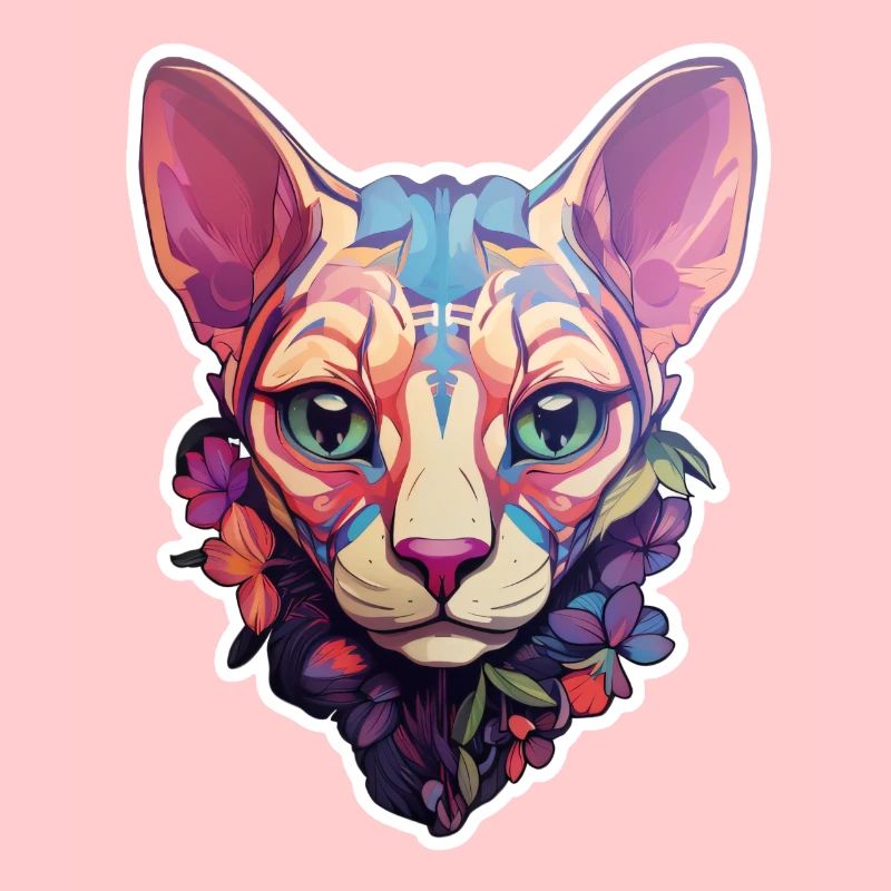 Tête de chat Sphynx