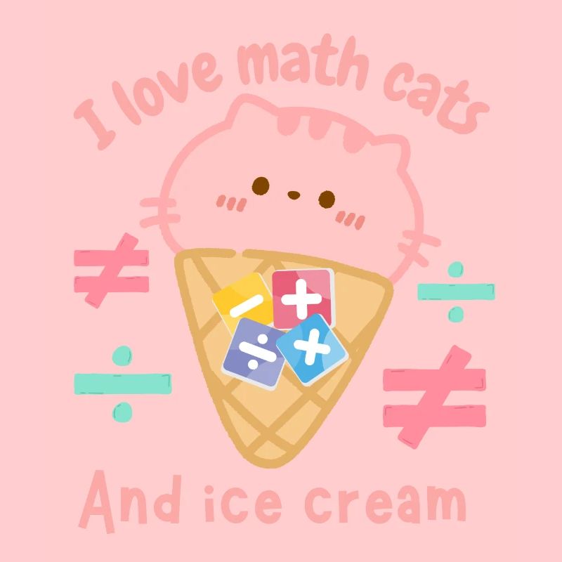 I love math cats and icecream