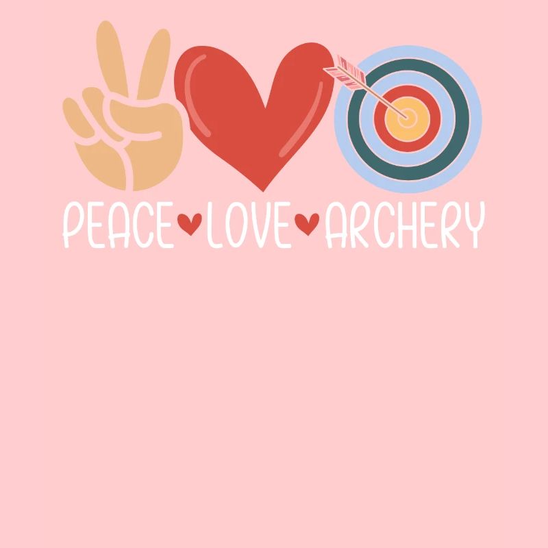 Peace Love Bogenschießen Jagd Compound Bogen Lustig