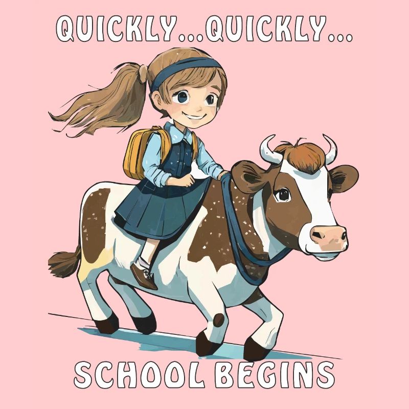 MÄDCHEN KUH QUICKLY...SCHOOL BEGINS