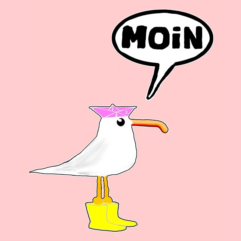 Moin Seagull Boots Speech Bubble Women Rubber Boots