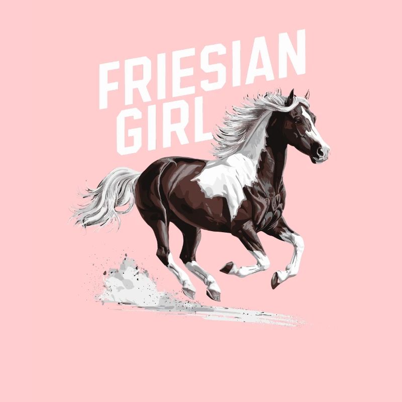 Fière cavalière frisonne