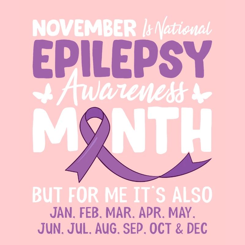 Epilepsy Awareness Purple Ribbon Nervous System