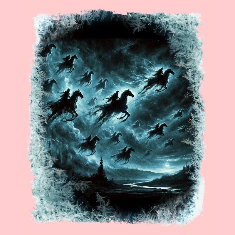 Wilde Jagd durchquert den Himmel