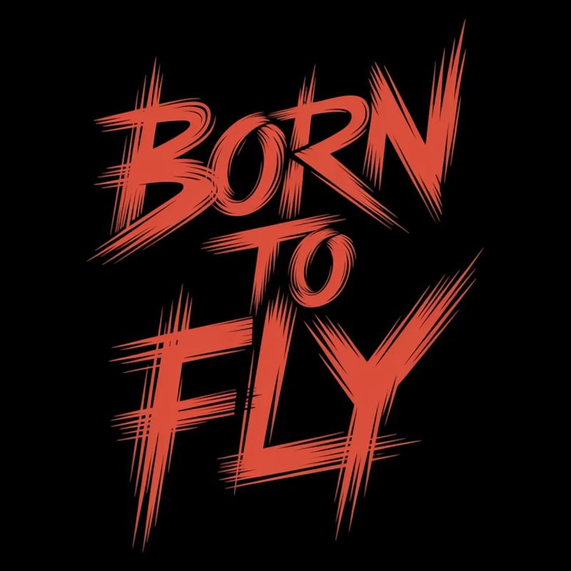 Conception graphique audacieuse « Born to Fly »