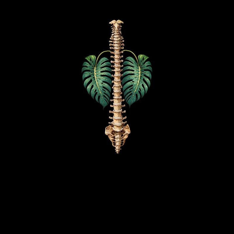 Botanische Anatomie der Wirbelsäule und der Monstera