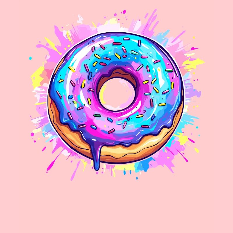 Bunte Donut Explosion