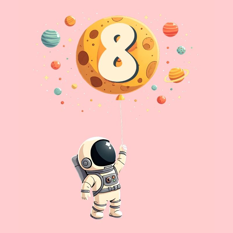 Astronaute mignon 8e anniversaire garçon espace extra-atmosphérique