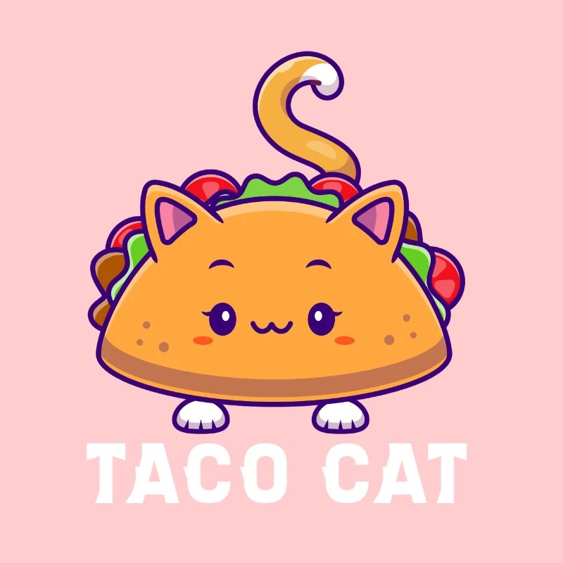 Taco Cat Adorable Kawaii Food Art
