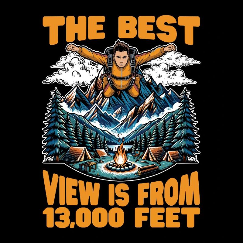 Skydiving The Best View Is From 13,000 Parachuting