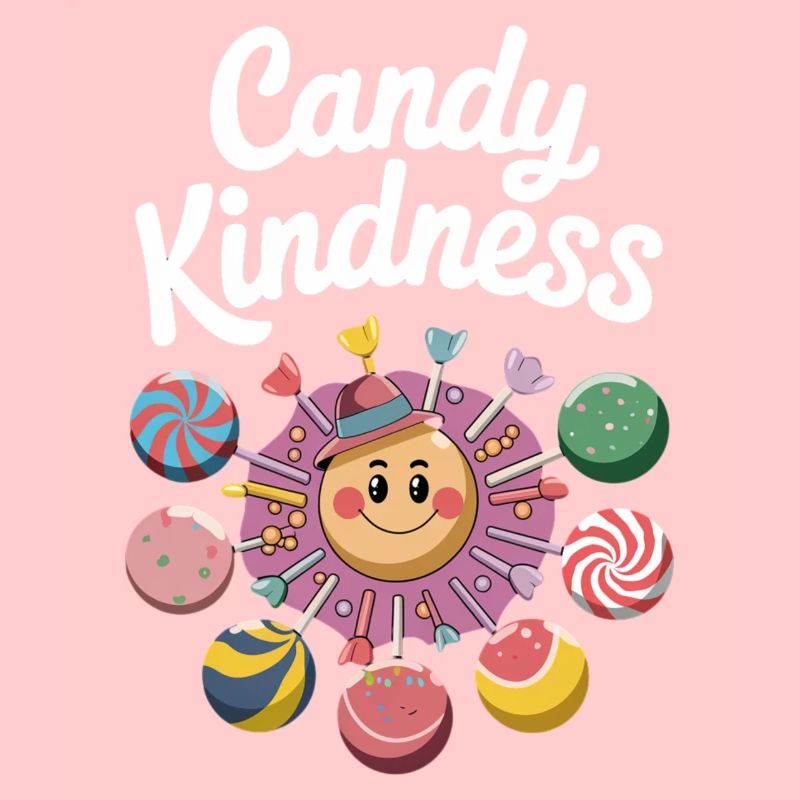 Candy Kindness Smiling Sun Design