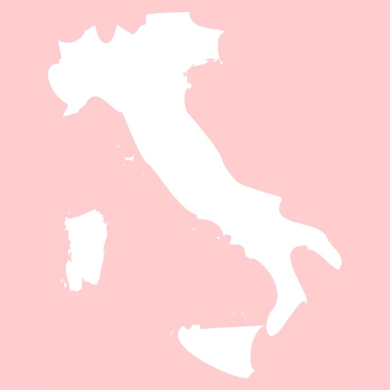 Italy map flag