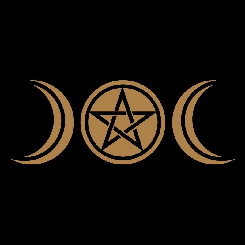 pentagram - wicca triple moon - paganism -magic
