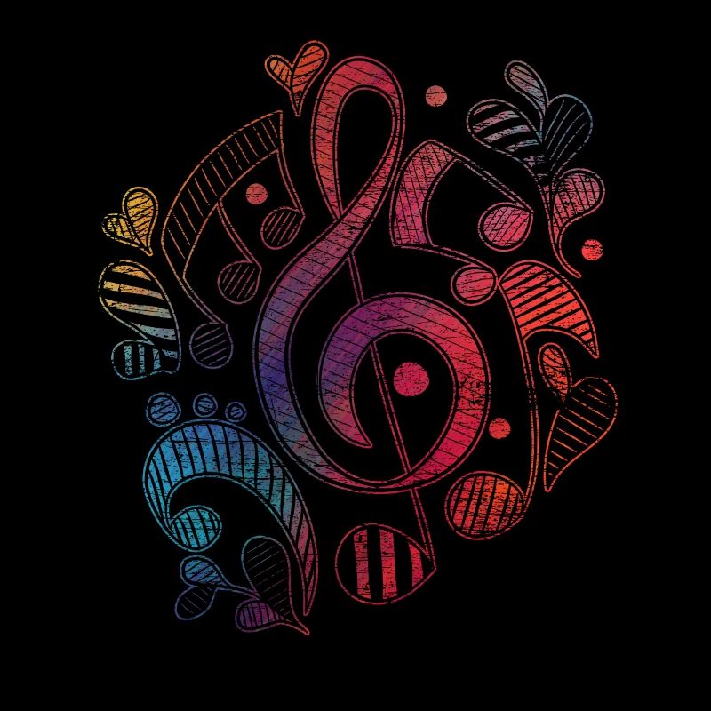 Clé de sol notes musique ADN instrument son
