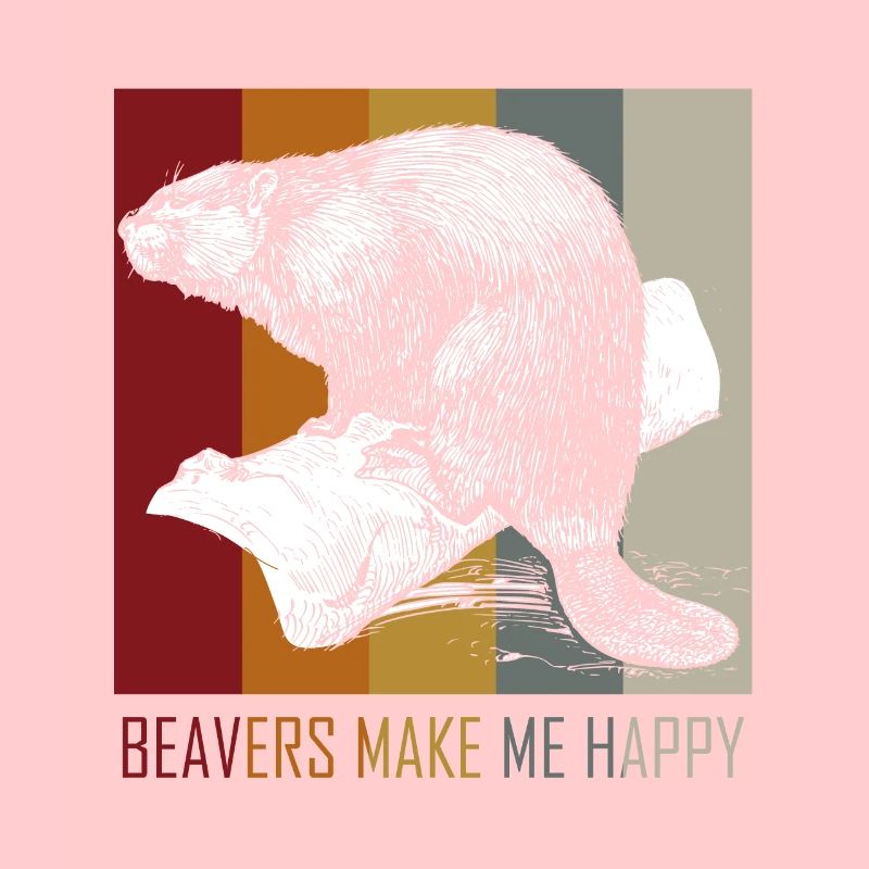 Biber machen mich glücklich Geschenk Idee Biber