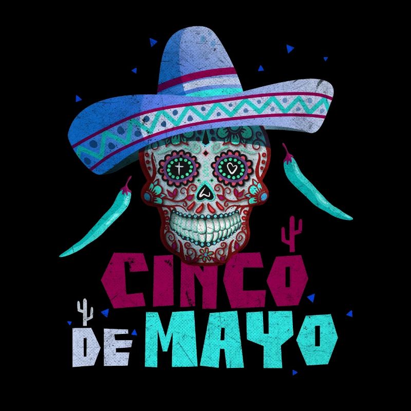 Crâne de sucre de vacances mexicaines Cinco de Mayo