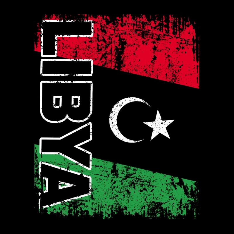 LIBYA FLAG Libyan flag Libya Libya retro