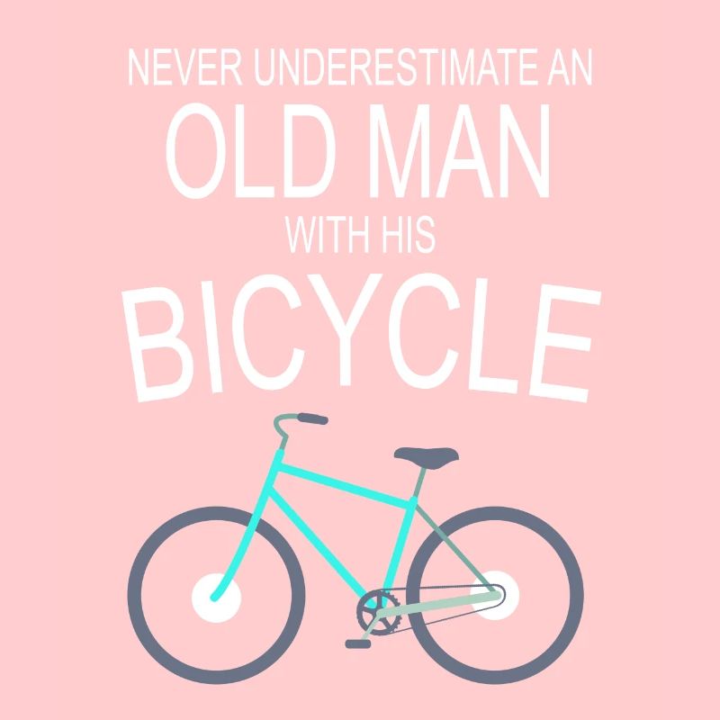 Alter Mann mit Fahrrad