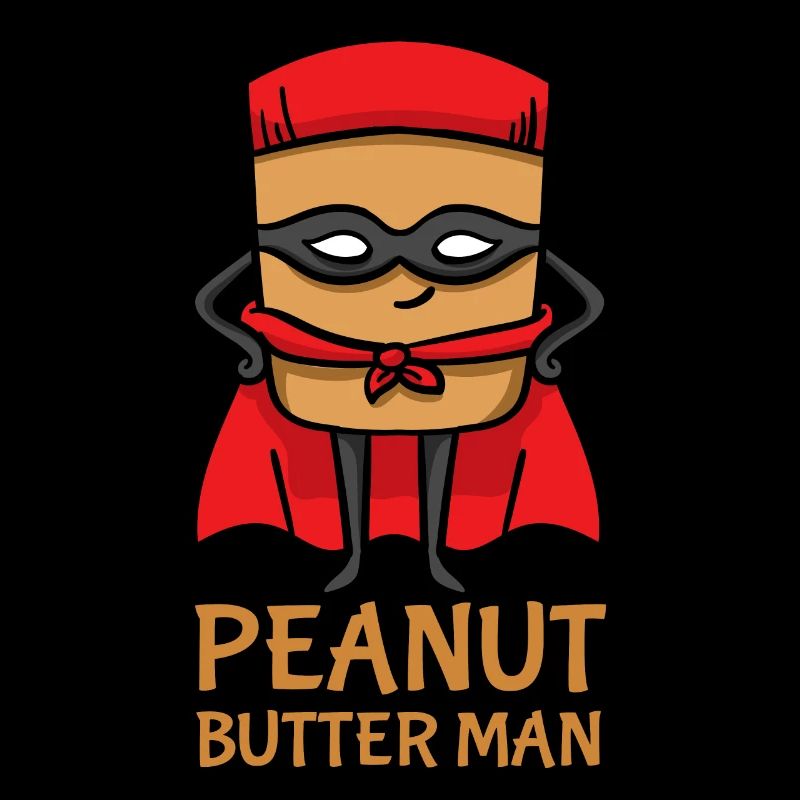 Erdnussbutter Mann Superheld Comic Lustig Geschenk