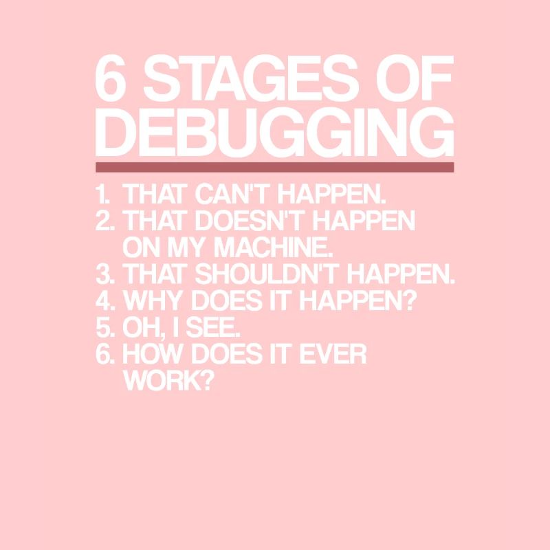 6 Stages of Debugging | Programmierer, Informatik