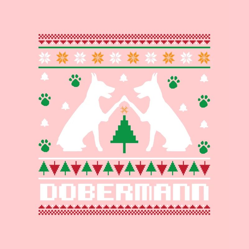 Modèle de tricot de Noël Doberman Noël laid