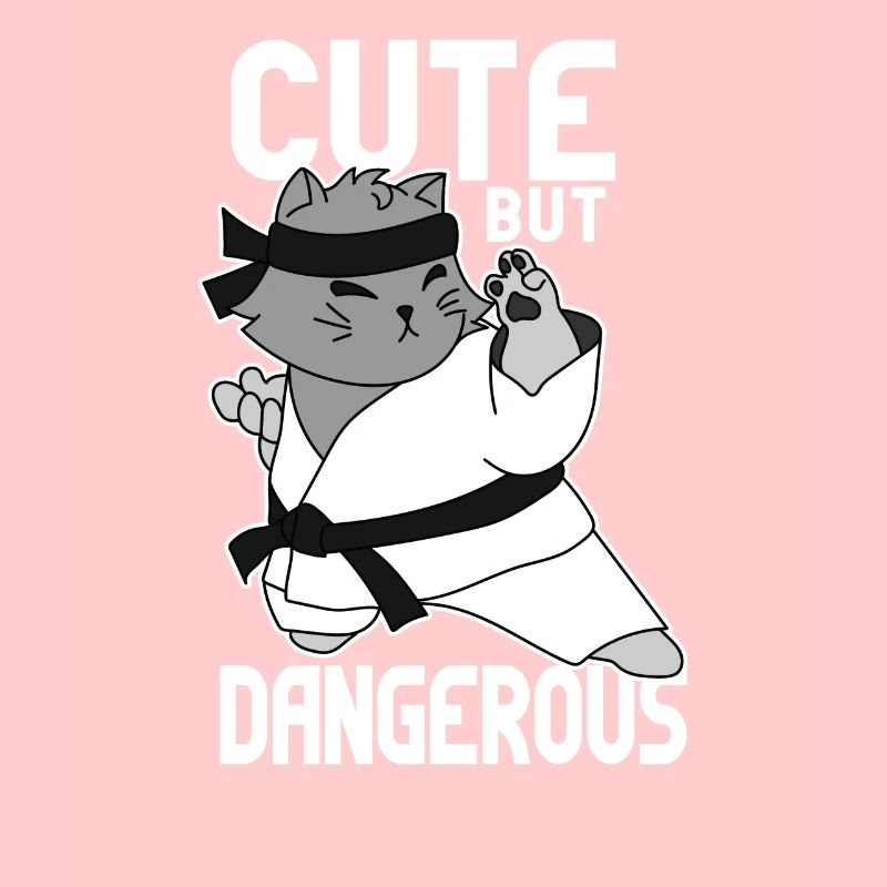 cute but dangerous karate cat cute gift