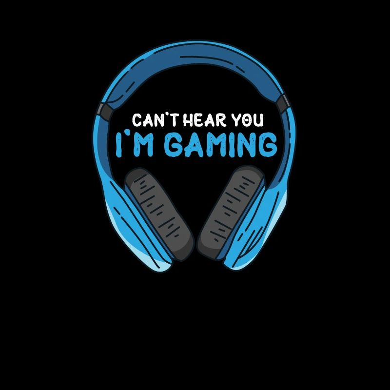 Computer player headset headphone humor joke