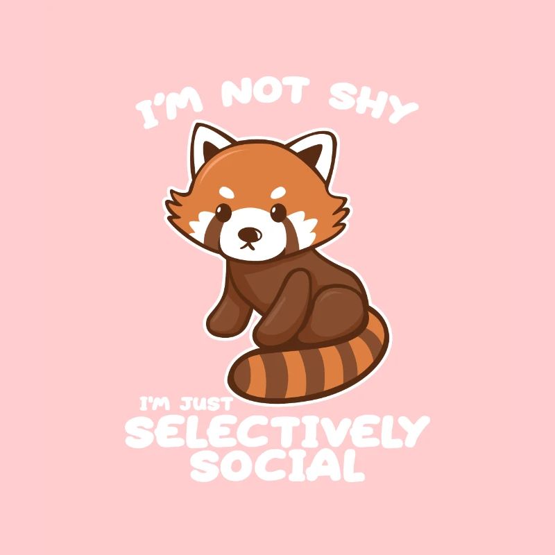 Panda rouge pas timide, juste sélectif social