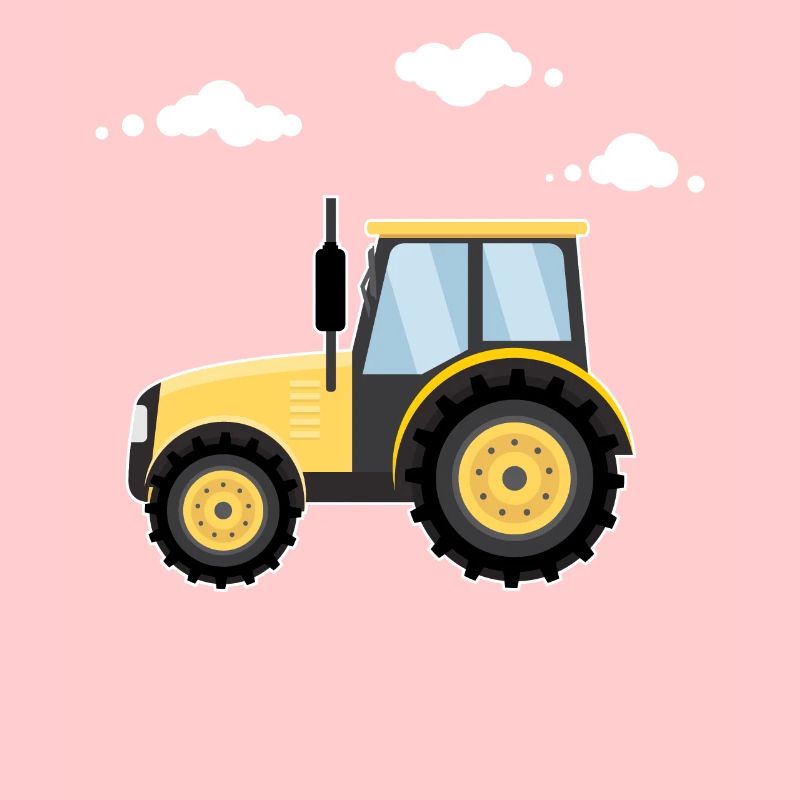 Kindershirt mit Traktor in gelb - Geschenk idee