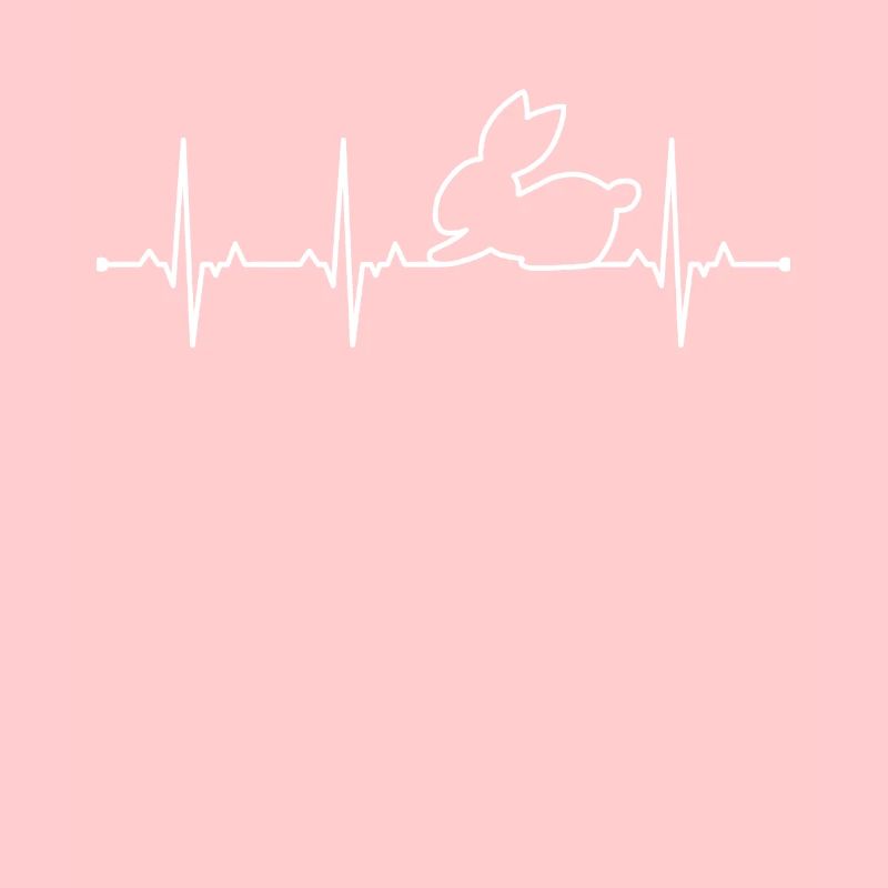 Easter bunny heartbeat design