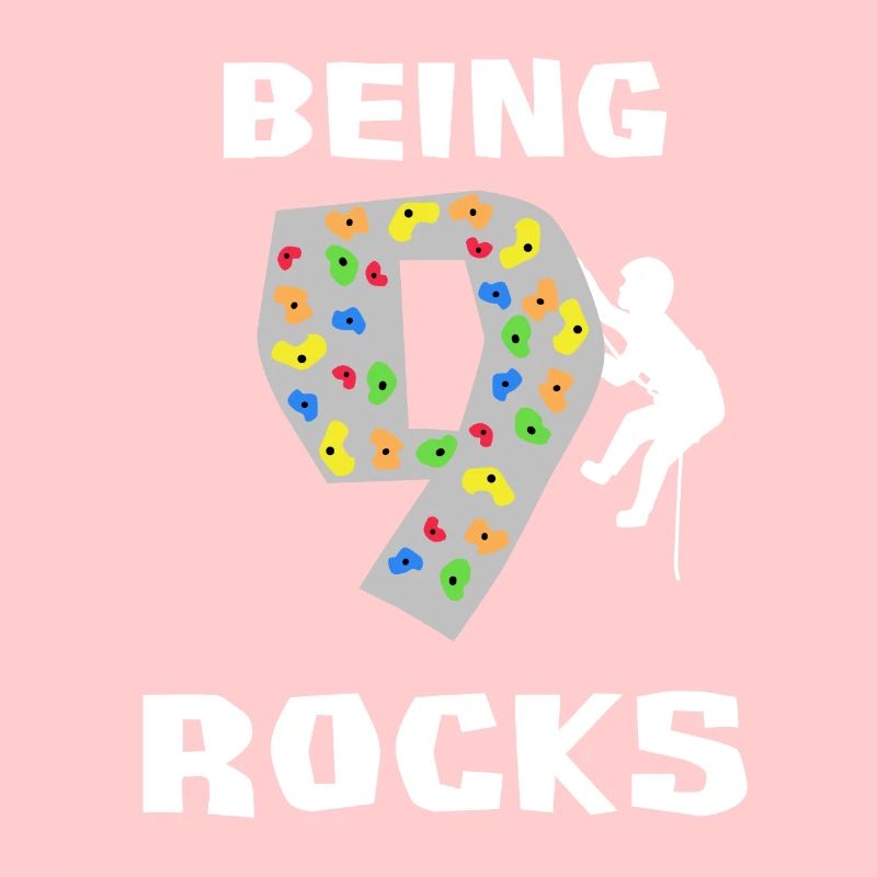 9 Felsen sein - Klettern 9. Geburtstagsgeschenk