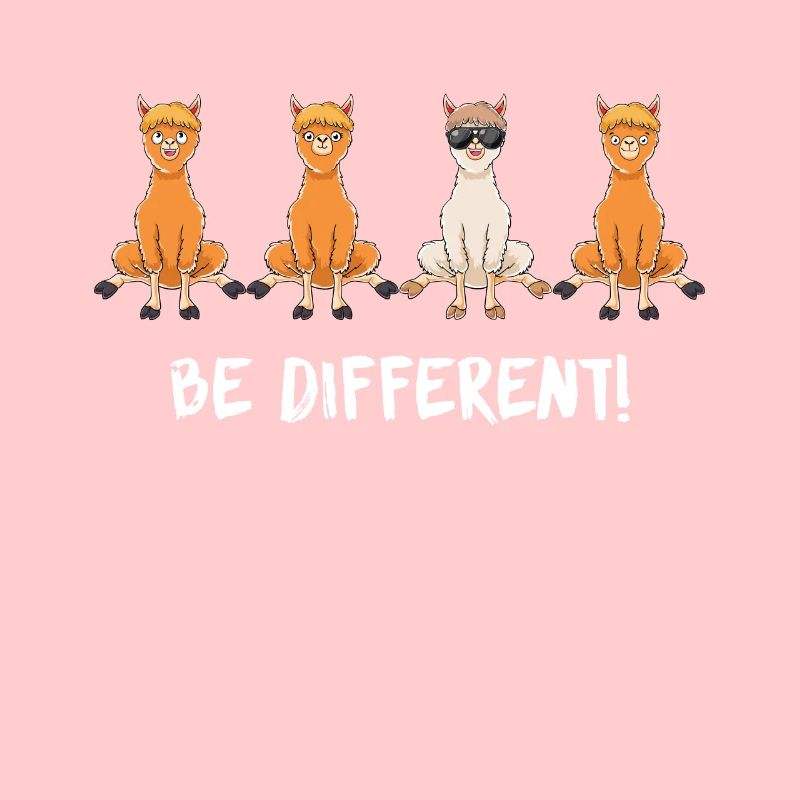 Be Different - Lama Proverbe - Cadeau doux lama