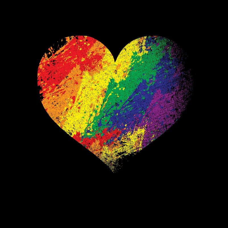 Drapeau de la communauté LGBTQIA Pride Herz Heart p