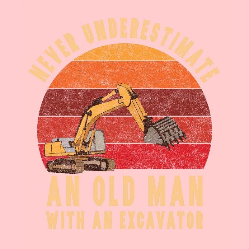 Alter Mann Mit Einem Bagger