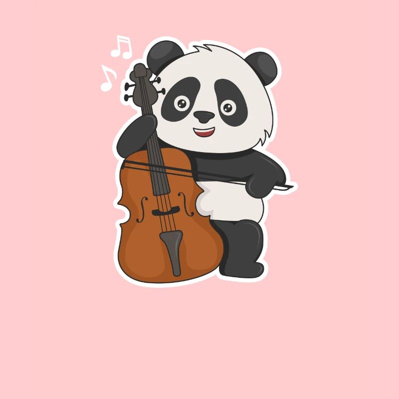Conception de panda de violoncelle pour un violoncelliste