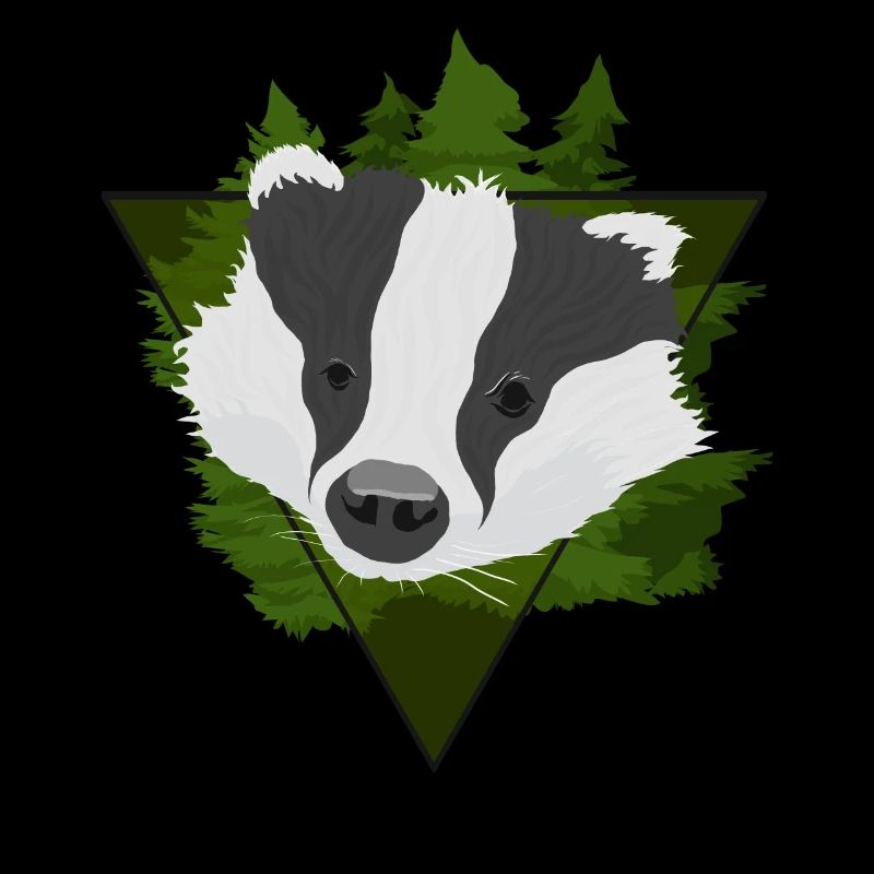 Badger in the forest - Frechdachs comic style gift idea