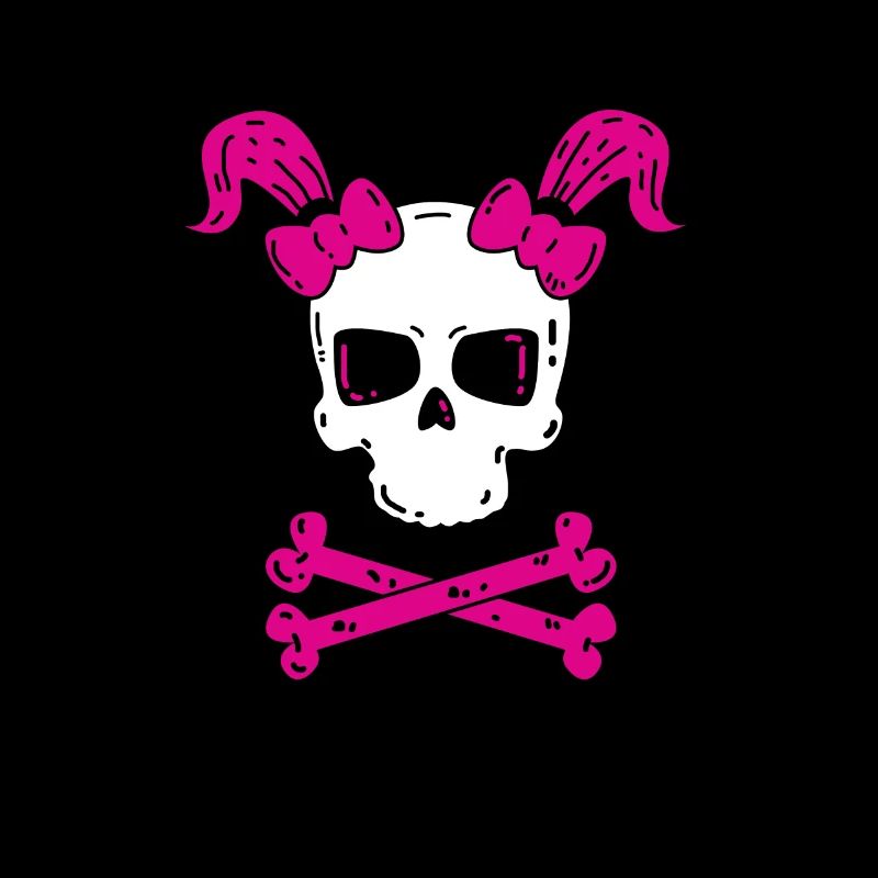 Skull with braids - Halloween