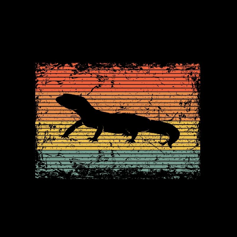 Vintage Gecko Eidechse Tier Geschenk