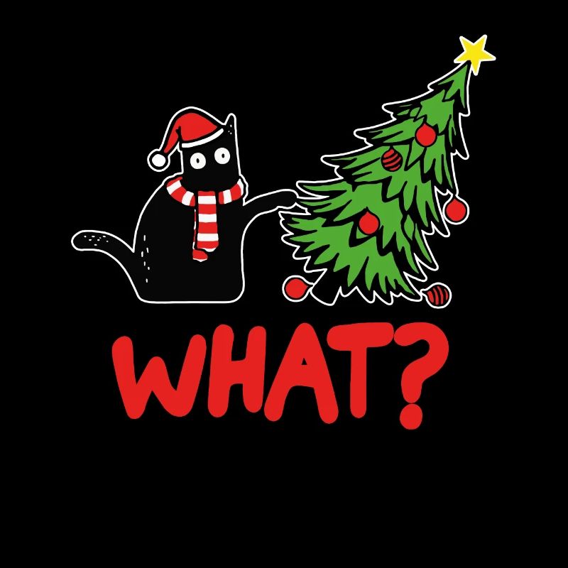 Chat de Noël What Arbre de Noël Chatons